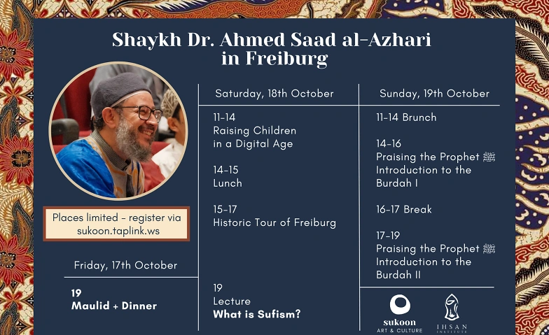 Event-Image for 'Shaykh Dr. Ahmed Saad al-Azhari  in Freiburg'