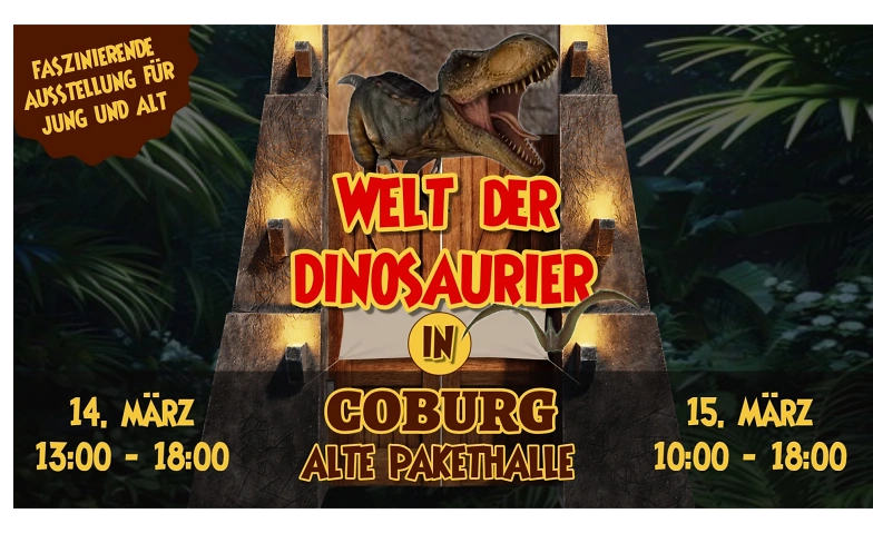 Event-Image for 'Welt der Dinosaurier - Coburg Alte Pakethalle'