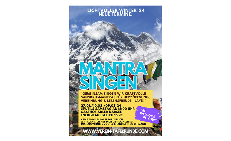 Mantra Singen mit Ingo &amp; Doris - offenes Yoga-Angebot ${singleEventLocation} Billets