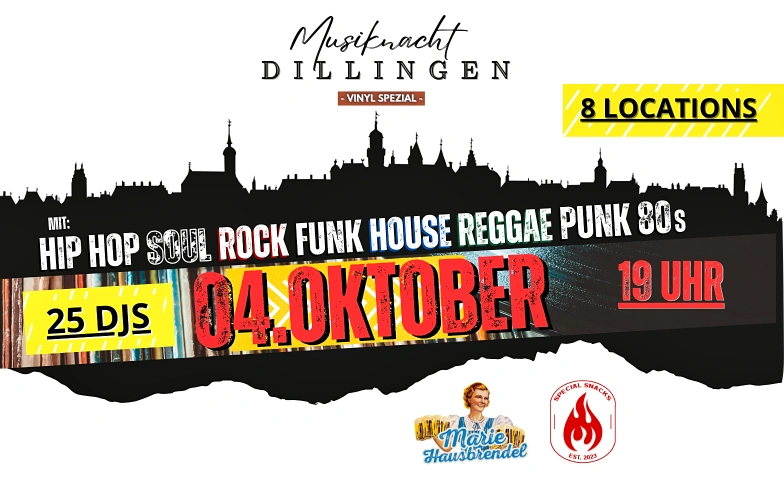 Musiknacht Dillingen 2025 Dillingen Stadtgebiet, Königstraße, 89407 Dillingen an der Donau Tickets