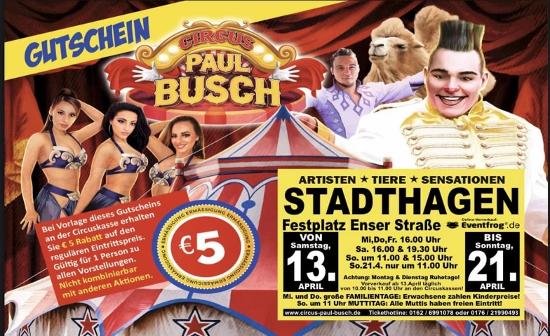 Circus Paul Busch - Tournee 2024 - Stadthagen ${eventLocation} Tickets
