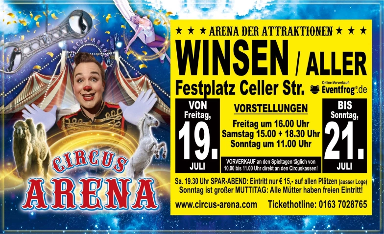 Circus Arena - Winsen (Aller) Festplatz, Celler Straße null, 29308 Winsen (Aller) Tickets