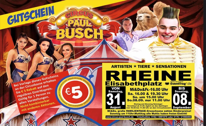 Circus Paul Busch - Tournee 2024 - Rheine Elisabethplatz Tickets