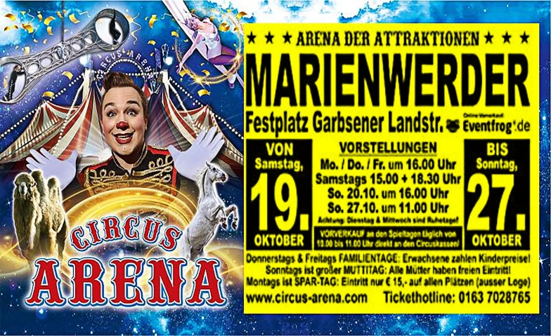 Circus Arena - Marienwerder Festplatz Marienwerder, Garbsener Landstraße 10, 30419 Hannover Tickets