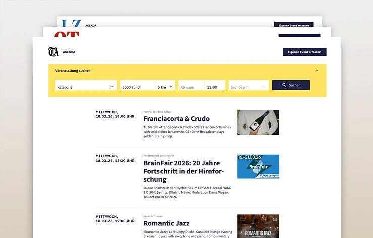Eventfeeds für Medienhäuser