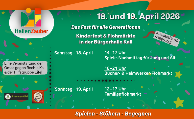 Flohmarkt-Wochenende &amp; Familienfest: HallenZauber 2026 in Ka Billets