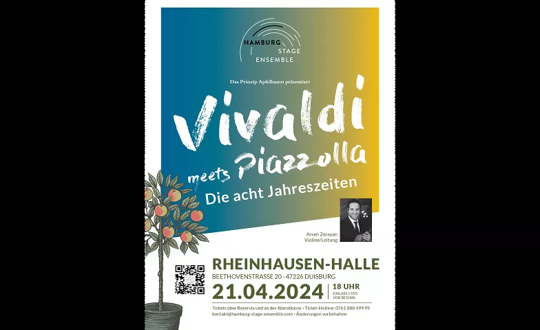 Vivaldi meets Piazzolla Rheinhausenhalle, Beethovenstraße 20, 47226 Duisburg Tickets