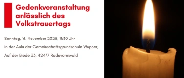 Event-Image for 'Gedenkveranstaltung anlässlich des Volkstrauertags'