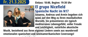 Event-Image for 'Live Konzert "El grupo Nicefield" im N17 / Spanische Nacht'