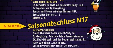 Event-Image for 'SAISONABSCHLUSS PARTY N17 mit DJ Klangkönig X- Mas Party'