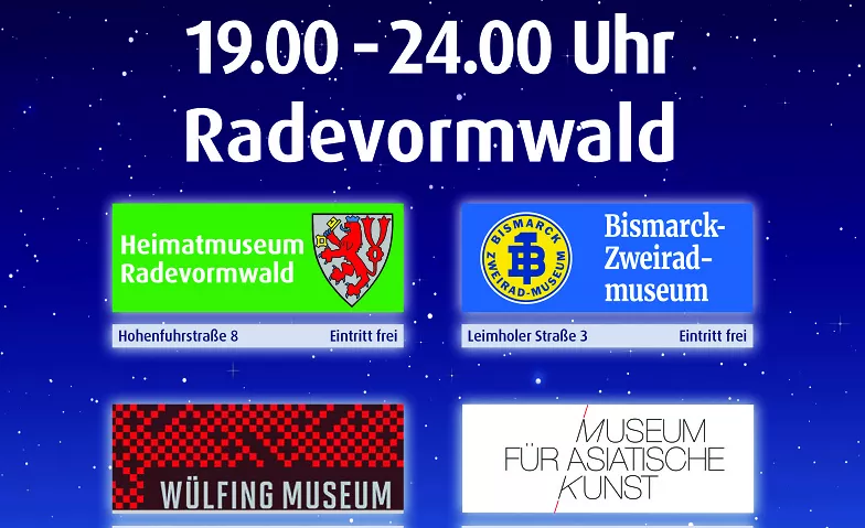 Nacht der Museen Heimatmuseum, Hohenfuhrstraße 8, 42477 Radevormwald Tickets
