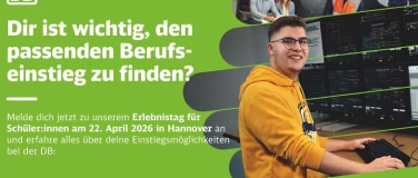 Event-Image for 'Erlebnistag f&uuml;r Sch&uuml;ler:innen bei der DB in Hannover'