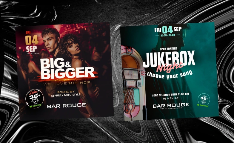 JUKEBOX x Big&Bigger Bar Rouge - Rooftop Bar & Club, Messeplatz 10, 4058 Basel Billets