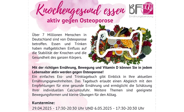 Event-Image for 'Gesundheitskurs: Knochengesund essen-Aktiv gegen Osteoporose'