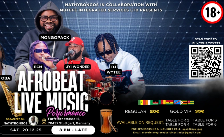 Event-Image for 'AFROBEAT LIVE MUSIC PERFORMANCE in STUTTGART!'
