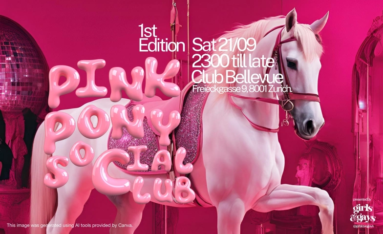 PINK PONY SOCIAL CLUB, 1ST EDITION! Club Bellevue, Freieckgasse 9, 8001 Zürich Tickets