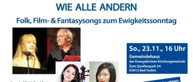 Event-Image for '„Weil Du nicht bist wie alle andern“ – Musik zum Ewigkeitsso'