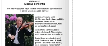 Event-Image for 'Violinkonzert Magnus Schlichtig'