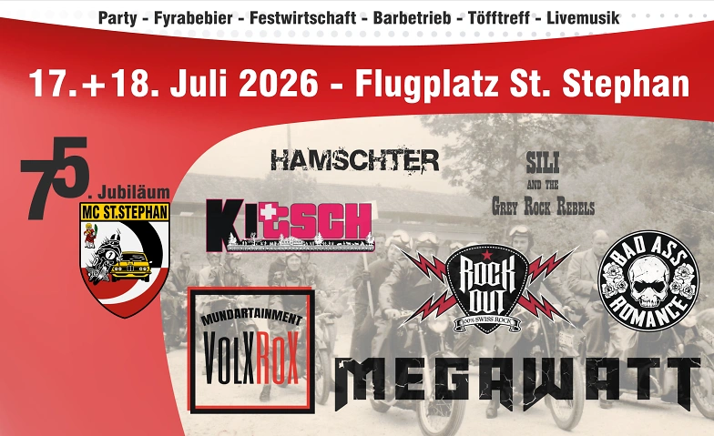 75 Jahre Motoclub St.Stephan Flugplatz St. Stephan, Sankt Stephan Tickets