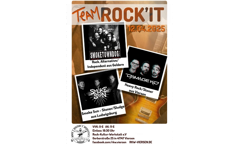 Team Rock'it à Viersen | Concerts de hard rock et de heavy metal