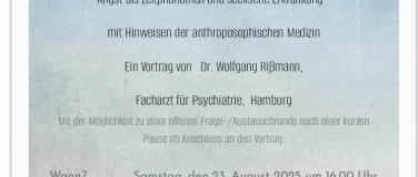 Event-Image for 'Vortrag: Ängste als Zeitphänomen und seelische Erkrankung'