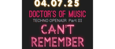 Event-Image for 'CAN'T REMEMBER - Techno Open Air'