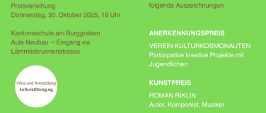 Event-Image for 'Preisverleihung Anerkennungspreis und Kunstpreis 2025'
