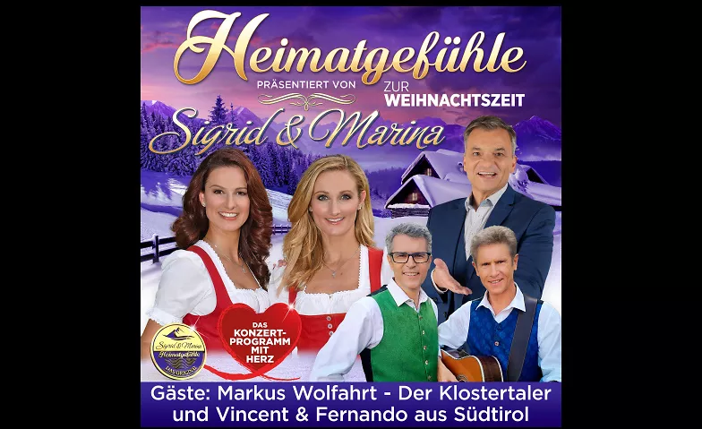 Heimatgefühle zur Weihnachtszeit” 2024 mit  Sigrid & Marina Volkshaus Sömmerda, Weißenseer Straße 33/35, 99610 Sömmerda Tickets