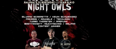 Event-Image for 'Raging Night Owls Pres.  Ralpha's 31 Birthday + 1 year RNO'