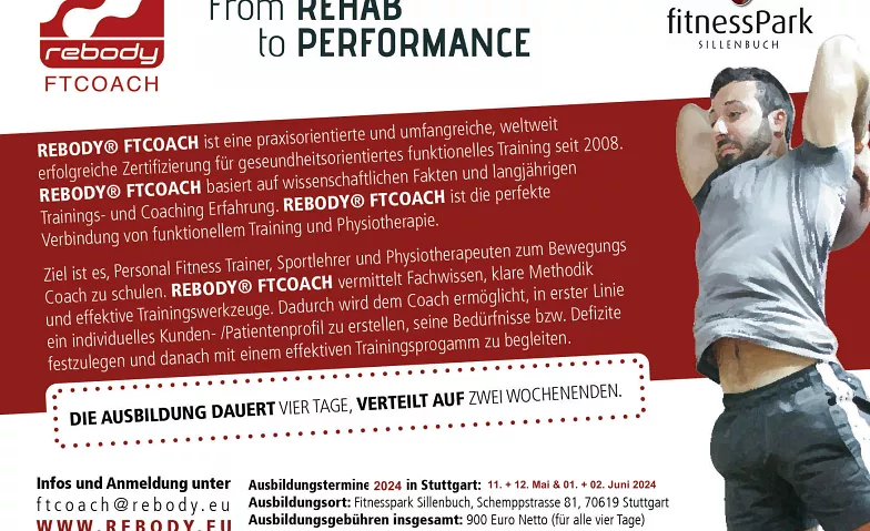 REBODY FTCOACH - Seminar für Trainer, Physiotherapeuten FitnessPark Sillenbuch, 70619 Stuttgart Tickets