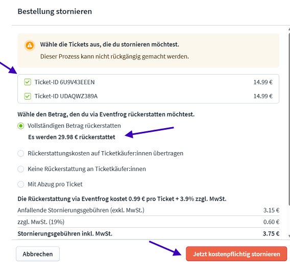 Rueckerstattung DE euro