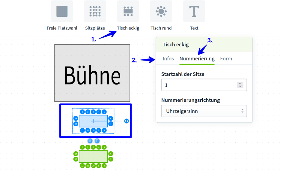 Saalplan eight