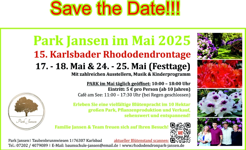 15. Karlsbader Rhododendrontage Tickets