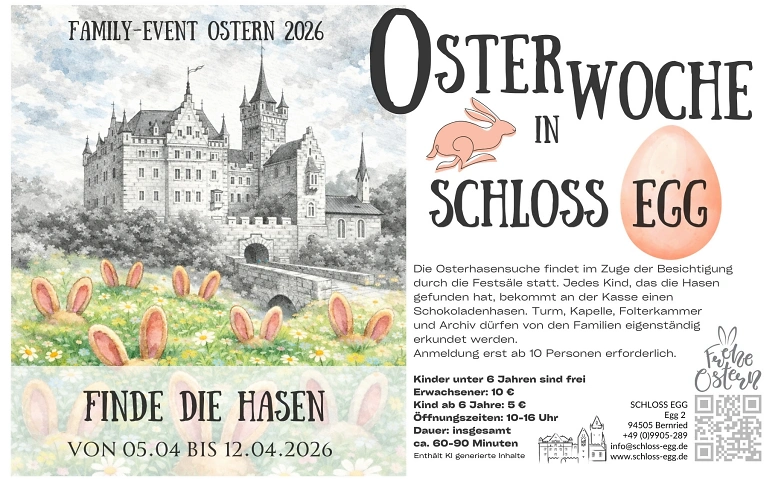 Event-Image for 'Osterhasen suchen in Schloss Egg - Ostern 2026  Family-Event'