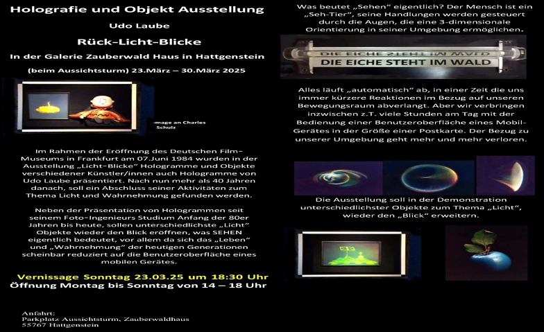 Event-Image for 'Holografie- und Objektausstellung "Rück-Licht-Blicke"'