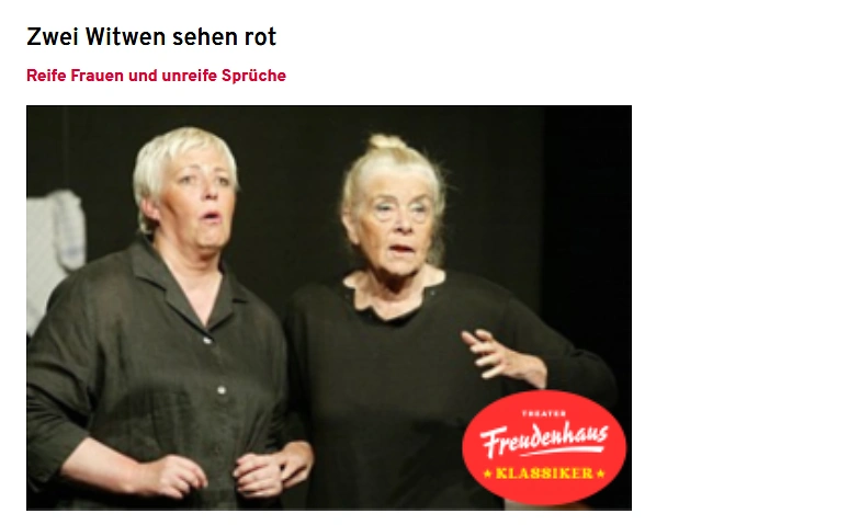 Event-Image for 'Zwei Witwen sehen rot'