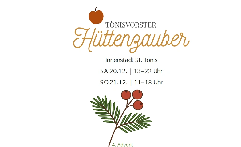 Event-Image for 'Tönisvorster Hüttenzauber – Der neue Weihnachtsmarkt in S'