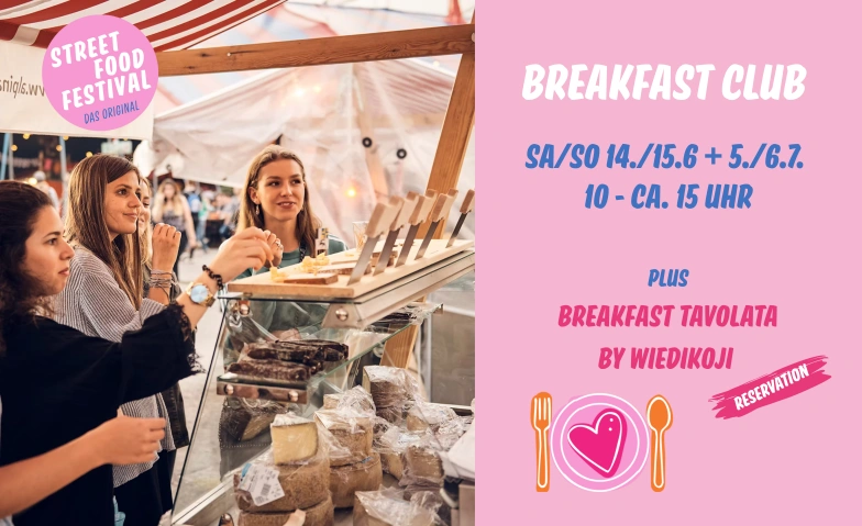 Street Food Festival Zürich BREAKFAST CLUB 14/15.6. + 5/6.7 Street Food Festival Hardturmbrache (ZH), Hardturmstrasse 401, 8005 Zürich Tickets
