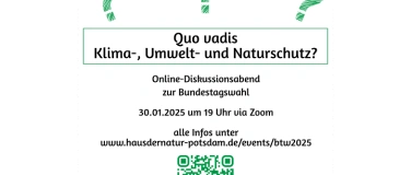 Event-Image for 'Quo vadis Klima-, Natur- und Umweltschutz: Online-Diskussion'