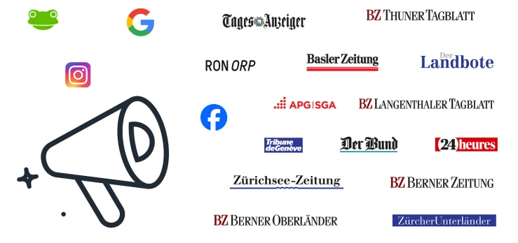 Auf den stärksten Medien vertreten