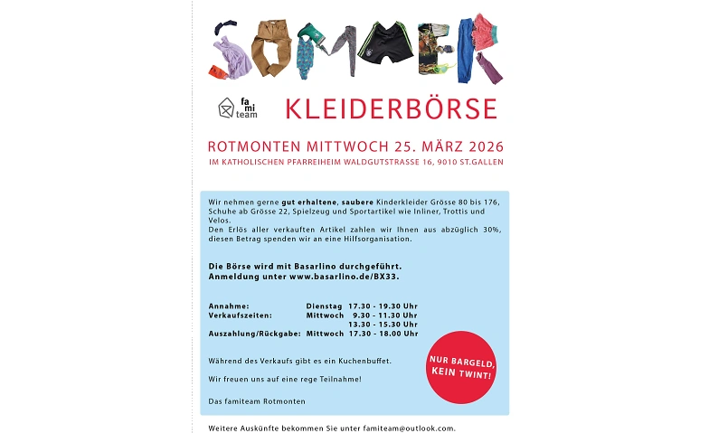 Sommer Kleider B&ouml;rse Rotmonten Billets