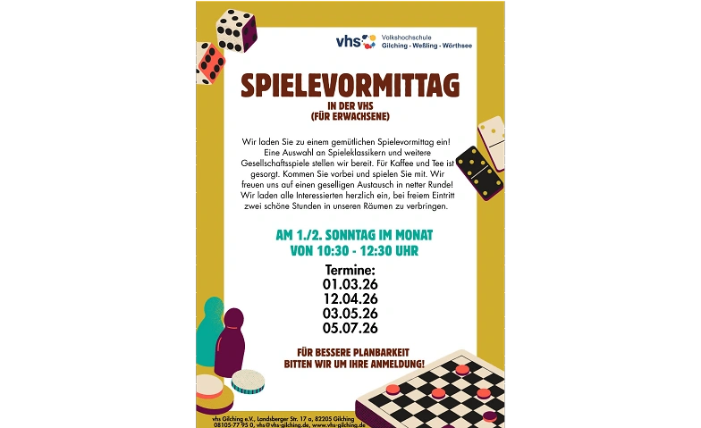 Event-Image for 'Spielevormittag (f&uuml;r Erwachsene) - geb&uuml;hrenfrei'