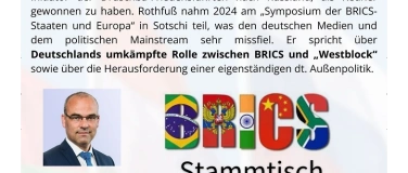 Event-Image for 'BRICS-Stammtisch mit Dr. Rainer Rothfu&szlig; (MdB)'