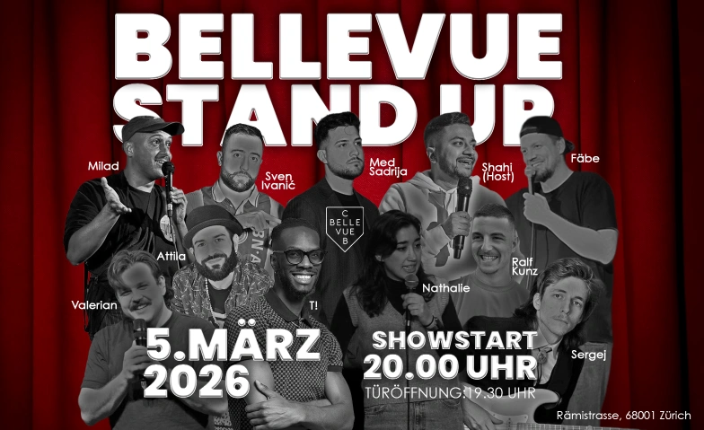 BELLEVUE STAND UP Club Bellevue, Freieckgasse 9, 8001 Z&uuml;rich Tickets