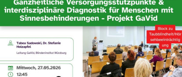 Event-Image for 'GaVid: Diagnostik & Versorgung f&uuml;r Sinnesbehinderte'