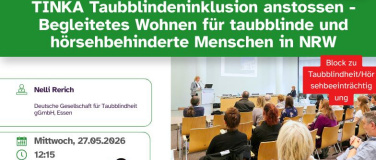 Event-Image for 'TINKA &ndash; Wohnen f&uuml;r taubblinde Menschen in NRW'