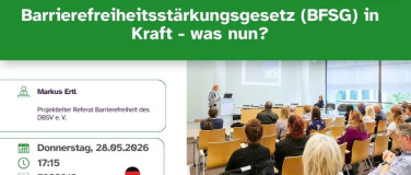 Event-Image for 'Barrierefreiheitsst&auml;rkungsgesetz (BFSG) in Kraft - was nun?'