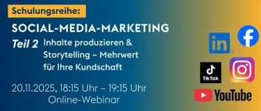 Event-Image for 'Schulungsreihe: Social-Media-Marketing Teil 2'