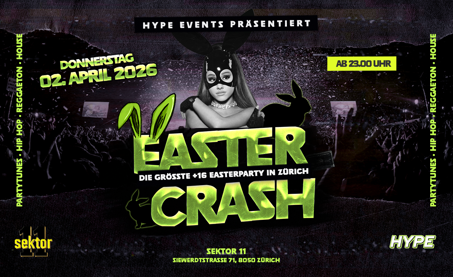 EASTER CRASH  SEKTOR11, Z&Uuml;RICH (&Uuml;16+16) Sektor 11, Z&uuml;rich Tickets