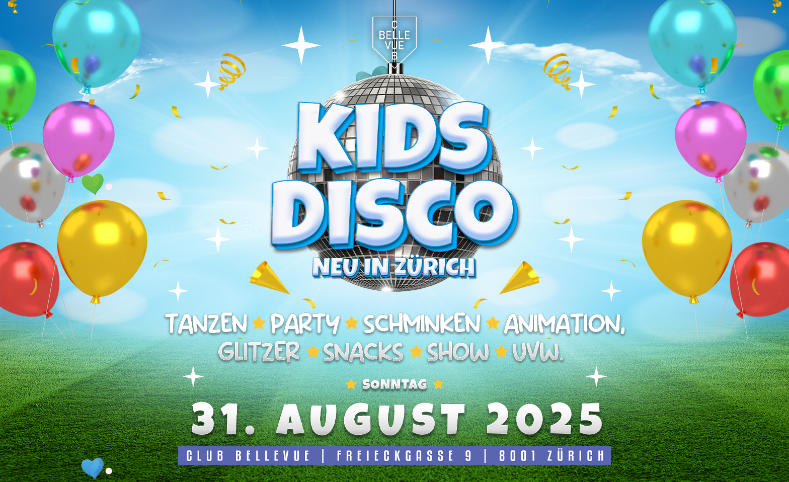 KIDS PARTY - @ CLUB BELLEVUE (STRENG LIMITIERTE PL&Auml;TZE) Tickets
